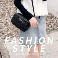 Bolso De Hombro Para Mujer En PU De Lujo Con Bordado De Lingge Negro Bolso Bandolera Pequeño Bolsa De Almacenamiento Moda - details 16