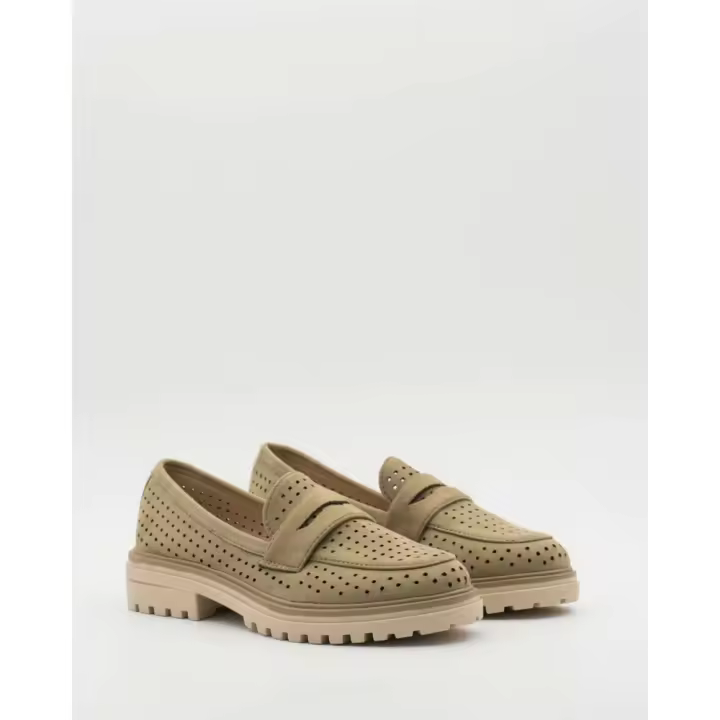 Mocasines y náuticos mujer KTEY 282 CH-3095 MOCASIN ANTIFAZ  CALADO VERDE - 1