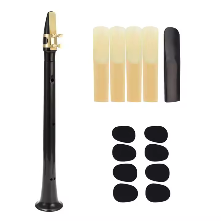 Mini Saxofón De Bolsillo Con 1 Orificio ABS Con Boquilla De Alto Y Accesorios Incluidos Estuche Portátil Para Principiantes - 1