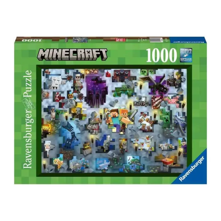 PUZZLE 1000 PIEZAS MINECRAFT MOBS DE RAVENSBURGER - 1