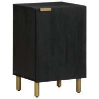 vidaXL Mueble de baño de madera de ingeniería negro 38x33x58 cm - details 0
