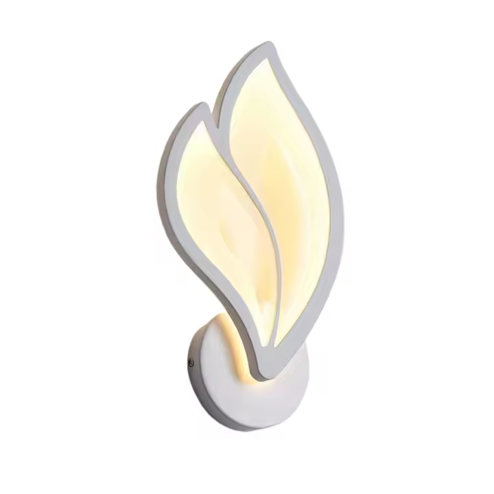 Lámpara De Pared LED Moderna Con Forma De Pétala Acrylic Para Iluminación Interior En Dormitorio Y Sala De Estar Instalación Fácil Incluye Bombilla - 1