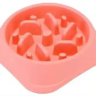 Tazón de comida lenta para perros y mascotas, tazón antiahogo, los perros pierden peso para ayudar a las mascotas a comer lentamente el tazón para perros (rojo) - 1