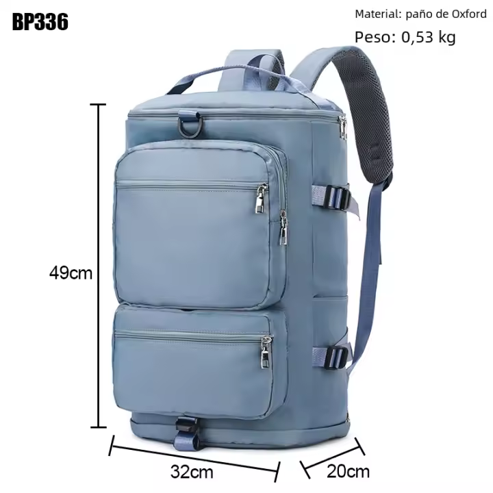 Bolso Cruzado Multifunctional with Cinturón de Cojín de Aire Hecho en Oxford, Patrón Sólido - 1