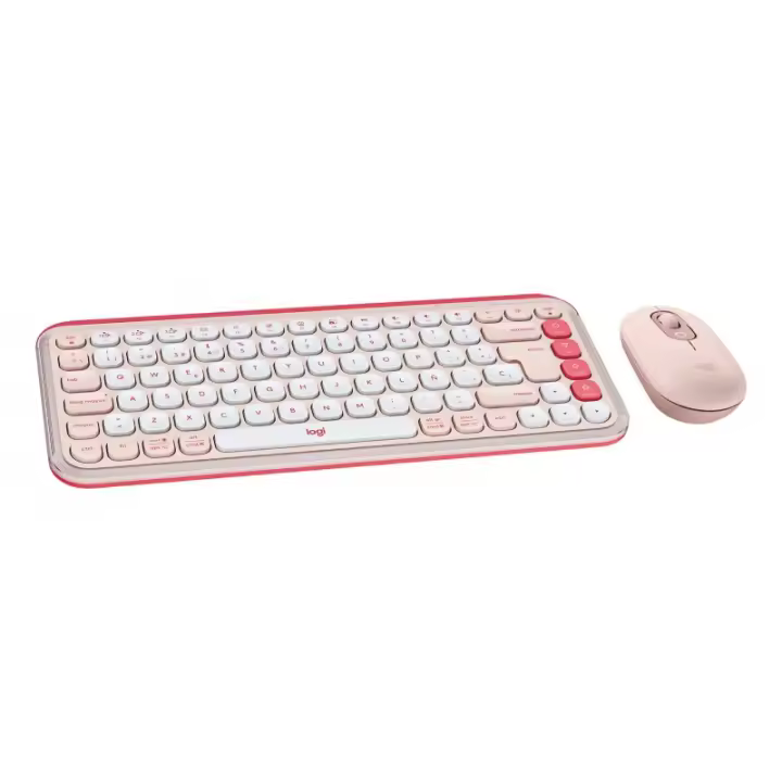 Logitech - POP ICON COMBO, combinación de teclado y ratón Bluetooth, escritura cómoda, teclas y botones programables, clics disc 920-013120 - 1