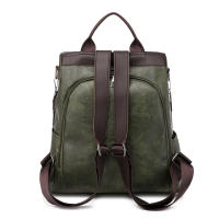 Mochila De Cuero Vintage Para Mujer 3 En 1 Antirrobo Capaz Para Niñas Adolescentes Bolsa Escolar De Viaje Mochila Feminina - details 19