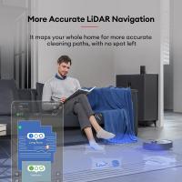 Aspiradora robot Ultenic MC1 con estación totalmente automática, succión de 5000Pa, mapeo dual, secado con aire caliente, bolsa de polvo de 3L, batería de 5200mAh, tiempo de funcionamiento máximo de 180 minutos, control de APP/voz - details 4