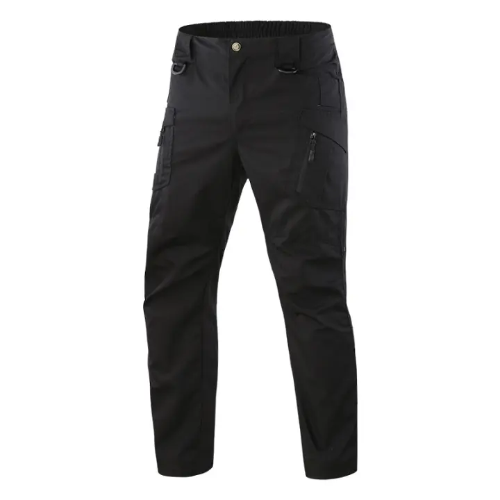Pantalones urbanos para hombre Pantalones casuales de algodón resistentes al agua con múltiples bolsillos y secado rápido - 1