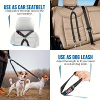 Cinturón De Seguridad Para Perros Y Gatos KAMANLONG Para Coche Correa Fija Con Amortiguador Y Tracción Seguro Para Dos Perros Material De Nylon Adecuado Para Todas Las Estaciones - details 3