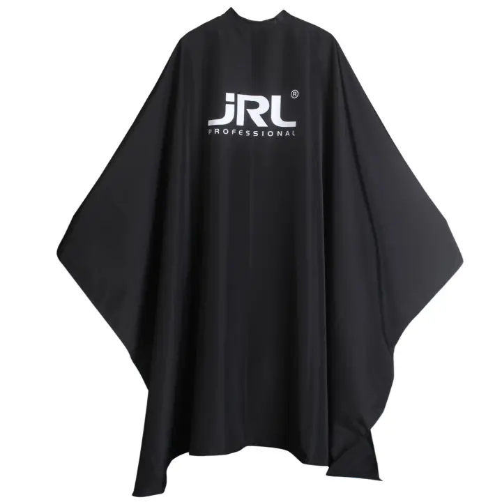 JRL Professional Cutting Cape Capa de Corte con Cierre de Velcro - Capa para Barbería y Peluquería Color Negro - 1
