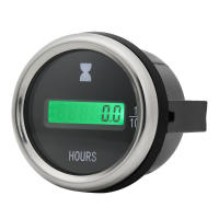 Cronómetro Electrónico De Pared 52mm LED Verde Para Motocicleta Coche Marina Barco ATV 12V 24V Medidor De Horas Universal - details 3