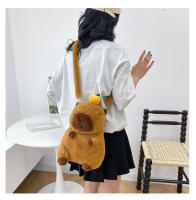 Mochila De Peluche Capybara Kawaii Moda Muñeco De Peluche Bolsa Para Niños Bolsa De Hombro Mini Mochila Regalo Para Novia - details 13