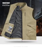 Chaleco Casual Para Hombre Con Cuello Erguido Y Multi-Moneda Cargo Hombro Adecuado Para Pesca Al Aire Libre Y Exterior Talla Grande - details 11
