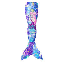 3PCS Traje De Sirena Para Niñas Traje De Baño Princesa Conjunto De Natación Polyester Elastane Estilo Mermaid Summer Swimable - details 20