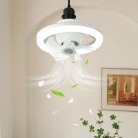 Ventilador De Techo LED 360° Con Cabeza Oscilante Blanco Silencioso Para Dormitorio Estudio Baño Control Remoto Incluido E27 Incluido - details 2