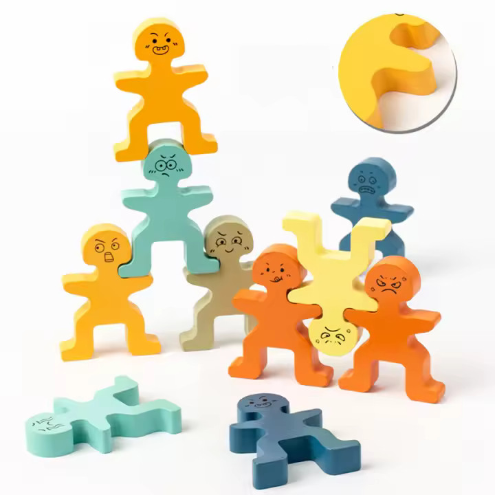 Juguete De Edificación Para Niños Bloques De Equilibrio De Madera Alta Calidad Desarrolla Habilidades Mano-Ojo Y Motor Finales Edad Recomendada 4-12 Años - 1
