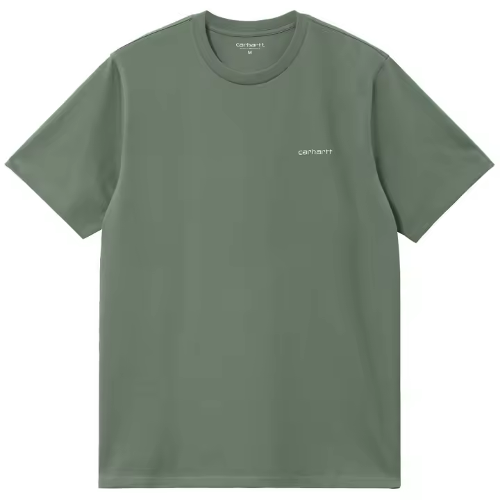 Camiseta de Manga Corta Carhartt WIP Script Embroidery para hombre en color verde - 1