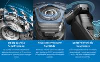 Philips Serie 8000 Afeitadora Eléctrica para Hombre, Uso en Seco y en Húmedo, Incluye Base de Carga y Funda dura, USB-A, 50min de Autonomía, Deslizamiento Suave con la Piel, Cuchillas SteelPrecision Dobles y Cabezal Flexible 360º. (S8692/35) - details 2