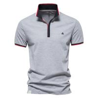 Camisa Polo de Algodón A LA Moda con decoración de metal y solapa, novedad de Primavera y Verano - details 2