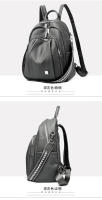 Mochila de cuero para Mujer, Bolso de un solo hombro, Bolso Escolar, Bolso de viaje de gran capacidad, Bolso casual de moda versátil - details 27