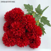 Bola De Flores Artificiales Con 9 Cabezas Chrysanthemum Y Hydrangea Decoración Para El Hogar Y Boda DIY Arreglo De Plantas Verdes - details 9