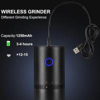Cafetera,Molinillo de café eléctrico portátil para preparar 4 tazas de café expreso, muele café en polvo grueso, medio fino y extrafino, recargable por USB (negro) - details 4