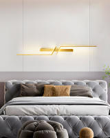 Lámpara De Pared Minimalista Para Interior En Negro Y Oro Decoración Para Sofa Y Fondo De Sala De Estar Y Dormitorio Luz LED Para Cocina Y Comedor - details 4