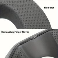 Almohada facial en forma de U de espuma viscoelástica: almohadilla de masaje de spa para cuidado facial y relajación, lavable a máquina, tejido de poliéster suave, relleno de espuma de PU, diseño de cremallera, adecuado para adultos, uso multifuncional en - details 1