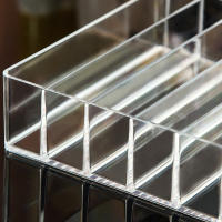 Caja De Almacenamiento Para Maquillaje Y Cosméticos En Plástico Transparente Organizador De Labiales Y Perfumes Con 7 Compartimentos - details 8