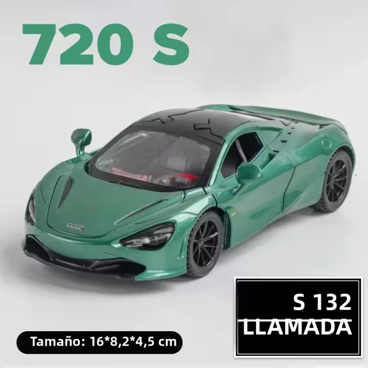 McLaren 720S Supercar De 1:32 En Metal Para Niños Juguetes De Coches De Acción Aleación Modelo Colección Hobbies Para Niños Y Niñas - 1