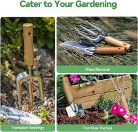 Juego de herramientas de jardinería de 9 piezas, juego de jardinería para adultos de Maple inoxidable, Kit de jardinería, Bolsa de jardinería, Tijeras de Podar, Pala de jardinería, Guantes, espátula y rake de mano, etc. - details 3
