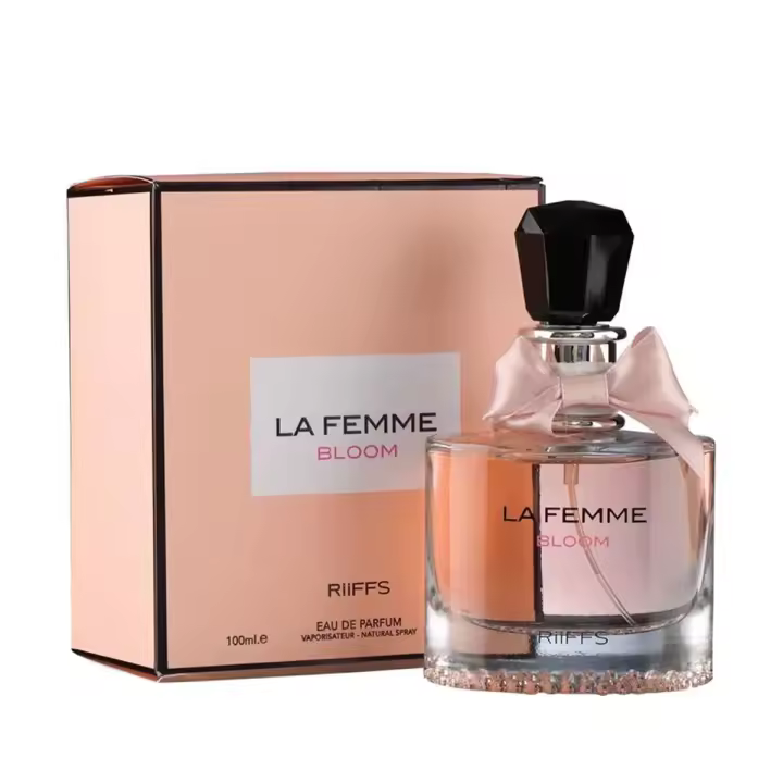 Perfume arabe de mujer La Femme Bloom Riffs 100ml, Fragancia femenina afrutada, fresa, cítrica, Colonia de mujer fresca y ligera oriental NOVEDAD - 1