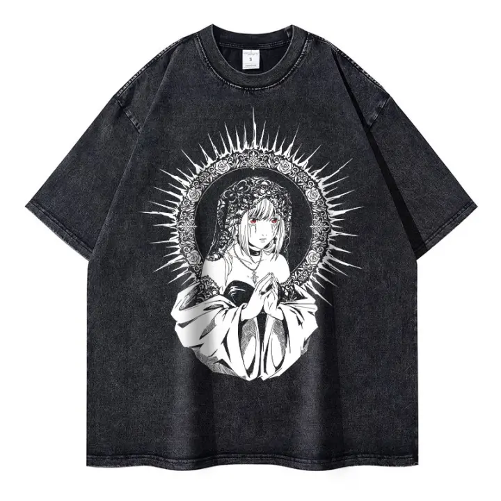 Camiseta Oversize Vintage Amane Misa Anime Death Note Manga Yagami Light Streetwear Mujer Camiseta De Manga Corta Para La Primavera Y Verano - 1