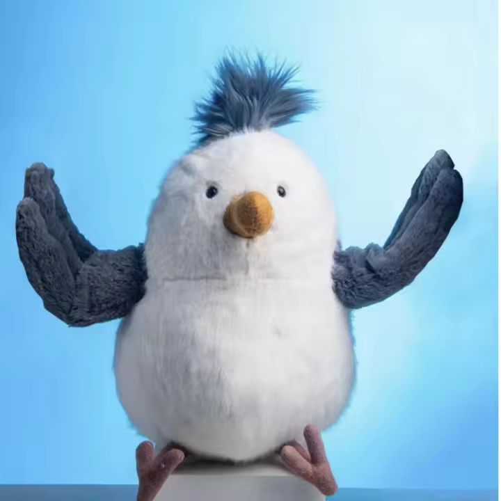 Muñeco De Peluche De Gaviota Señuelo 25cm Interactivo Para Gatos Decoración Para Hogar Y Dormitorio Suministros Para Mascotas - 1