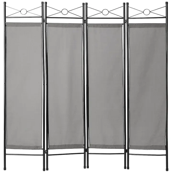 Tectake - Biombo paravent 180 x 160 x 2,5 cm | Posibilidad de plegar los paneles a 2, 3 o 4 posiciones | Medidas de cada panel: 180 x 39 x 2,5 cm | Separador de espacios privados, crear diferentes ambientes o como pieza de decoración | Fácil montaje - 1