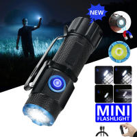 Linterna Portátil Recargable Zoom White Beam Light De Larga Distancia Tipo-C USB Para Exteriores Y Hogar Material De Aluminio Luz LED Impermeable - details 2