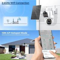 Cámara Solar inalámbrica de 4MP, lente Dual, WiFi, PTZ, cámara de videovigilancia para exteriores con batería integrada, tiempo de espera prolongado, iCsee,Cámara de videovigilancia de batería,Cámara - details 12