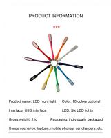 Lámpara LED De Lectura USB Mini Luz Nocturna Portátil Para Camping Y Computadora Pack De 10 Lámparas Para Tableta Y Power Bank - details 25