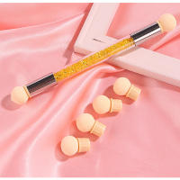 Doble Cabeza Esponja Para Uñas Pincel De Gradiente Floreciente Escritura Lavable Herramientas De Manicura Para Gel UV - details 7