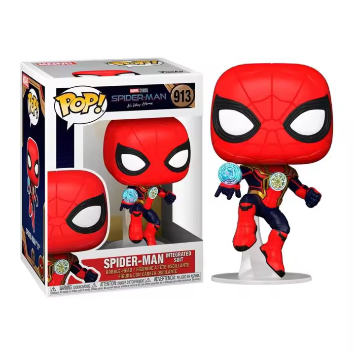 Funko pop marvel spiderman no way home spider - man traje integrado 56829 - 1