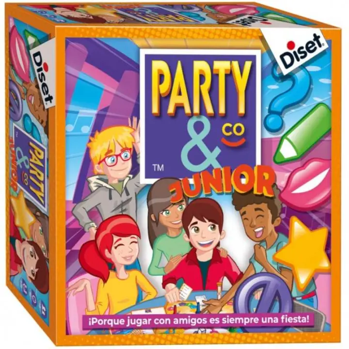 Diset Juego de Mesa Party & Co Junior para Niños - 5 Categorías de Pruebas Divertidas - 1