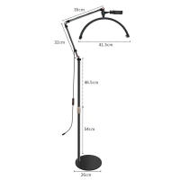 Lámpara de belleza de pie con soporte para teléfono móvil 3000-6000K, lámpara de media luna para extensión de pestañas, Luz redonda plegable y giratoria para salones de belleza y luz de relleno de tatuaj,cuidado de la piel, cejas,lámpara de belleza de pie - details 4