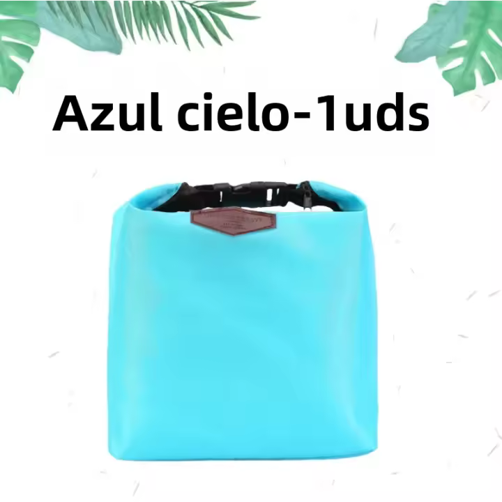 Bolsa De Almuerzo Aislada Térmica De Tela Oxford Portátil Para Picnic Almacenamiento De Comida Bolsa Transporte Sin Utensilios 1pc - 1