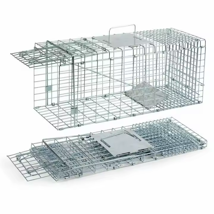 JAULA TRAMPA METALICA INOFENSIVA PLEGABLE GALVANIZADA 230 X 660 X 260 h - 1