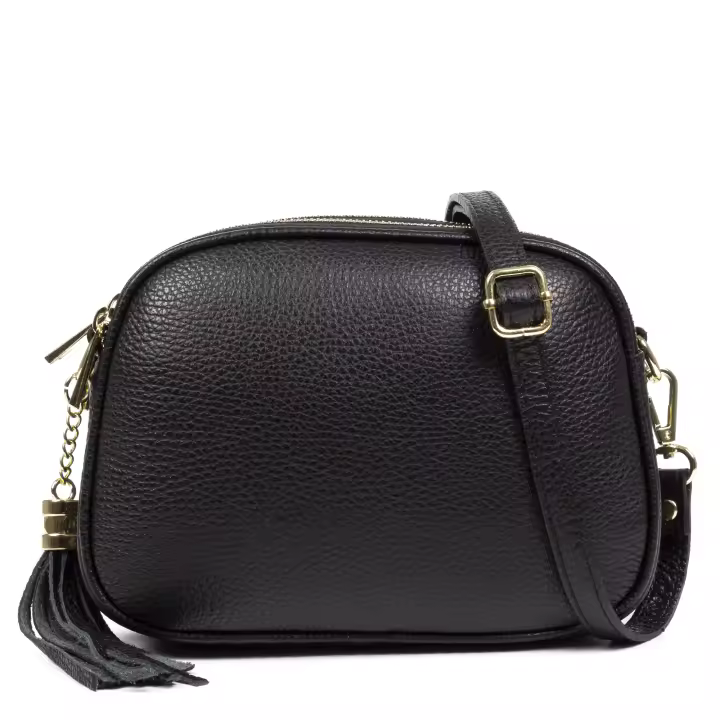 FIRENZE ARTEGIANI. Aliminusa bolso bandolera Mujer. Piel auténtica Dollaro. 22x9x16cm. - 1