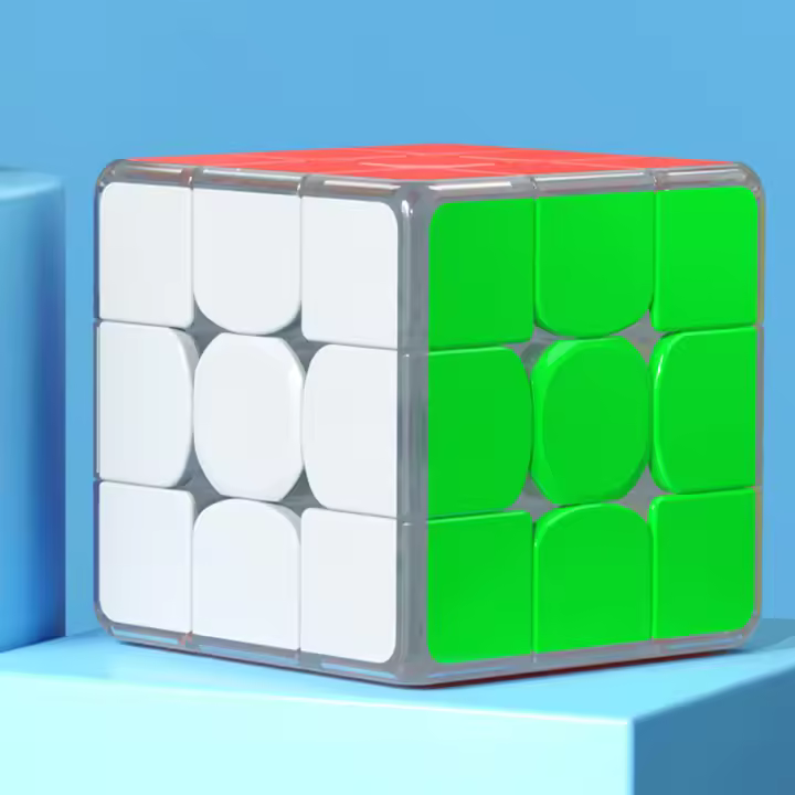 Sengso Cubo Mágico 3x3x3 Lustrous Cubo Con Efecto De Luz Magnético Juguete Creativo Para Niños Puzzle Suave Mini Con Flashing - 1