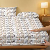 Sábana Ajustable De Poliéster 100% Con Estampado De Animales Divertidos Sábana De Cama Para Dormitorio Excluye Fundas De Almohada - details 3