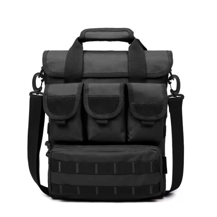 Bolsa Táctica Para Hombres De Exterior Con Sistema MOLLE En Tela De Nylon Camuflada Monedero De Hombro Para Deportes Herramientas Viaje Bolsa De Mano - 1