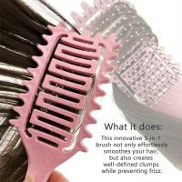 Cepillo De Estilo Para Rizos Define Y Define El Cabello Húmedo Cepillo Desenredante Hueco Herramienta De Peluquería Para Cabello Rizado - details 1