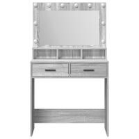 Tocador con Luces LED Gris Sonoma 79x41x135 cm de vidaXL - details 3